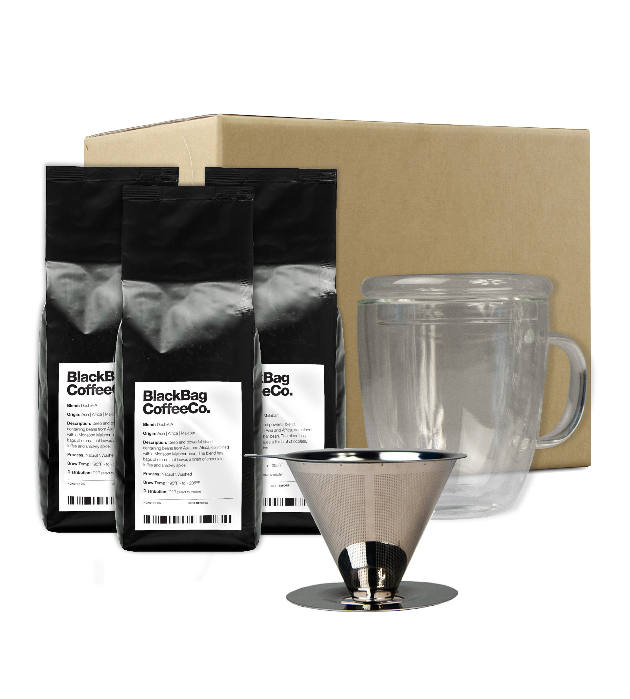 V60 Giftset (V60, Super Cup & 3x Blends of Coffee)